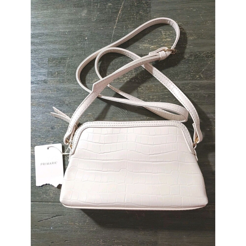 Primark Ecru Off White Faux Leather Crossbody New